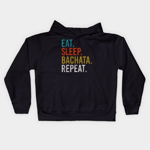 Eat Sleep Bachata Repeat Sensual Dance Kids Hoodie by Primo Style